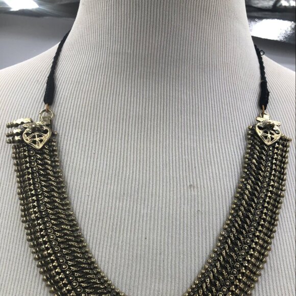 Afghan Vintage Choker Metal Necklace, Statement Choker, Traditional Handmade - Picture 8 of 9